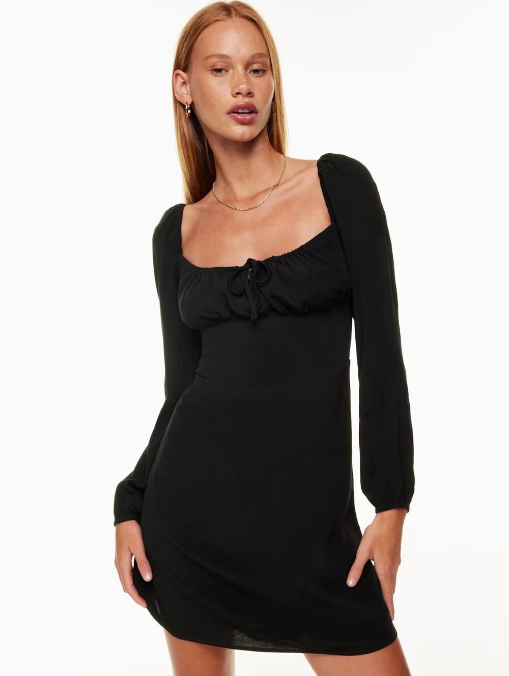 SUNDAY BEST Delilah Longsleeve Dress Black Small Aritzia NWT